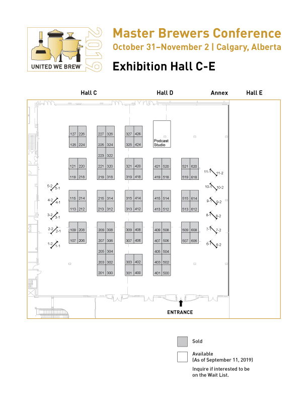 2019 Master Brewers Floor Plan